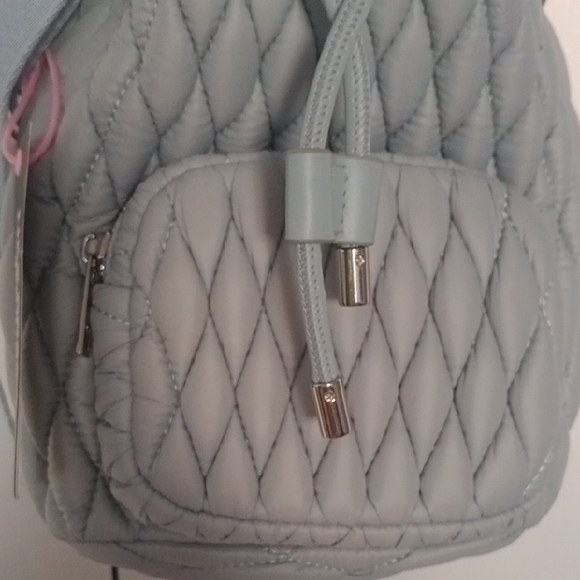 Elegant Quilted Gray Backpack for Women - Picture 3 of 5